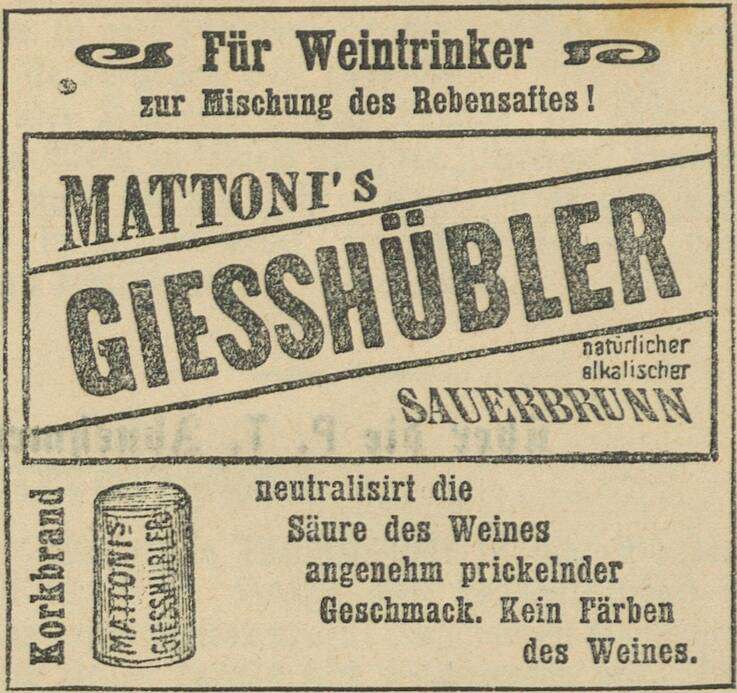 Mattoni's Giesshübler advert